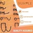 thumbnail image 3 of HUHOLE Pegboard Hooks and Accessories, Peg Board Tool Utility Hooks, Heavy Duty, Black, 10 Pack, 3 of 8