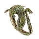 thumbnail image 1 of Pulsera de puño Fernando abierta envolvente de piel para mujer fiesta boda regalo de amistad Verde, 1 of 8