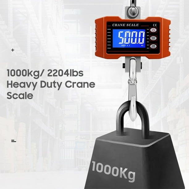 Digital Hanging Scale 1000kg/ 2204lbs Portable Heavy Duty Crane