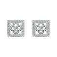 thumbnail image 3 of 0.90 CT TW G SI Diamond Stud Earrings Square Shape 18K White Gold, 3 of 4