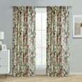thumbnail image 2 of Jacobean Garden Light Filtering Dual Header Curtain Panel 52 x 72 in Red, 2 of 7