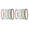 thumbnail image 1 of Sonducket 7 Pieces Boho Handmade Beads Anklets Jewelry Style Multilayered Bohemian Hand Elastic Beaded Bracelets Foot Chain No.1 2piezas, 1 of 6