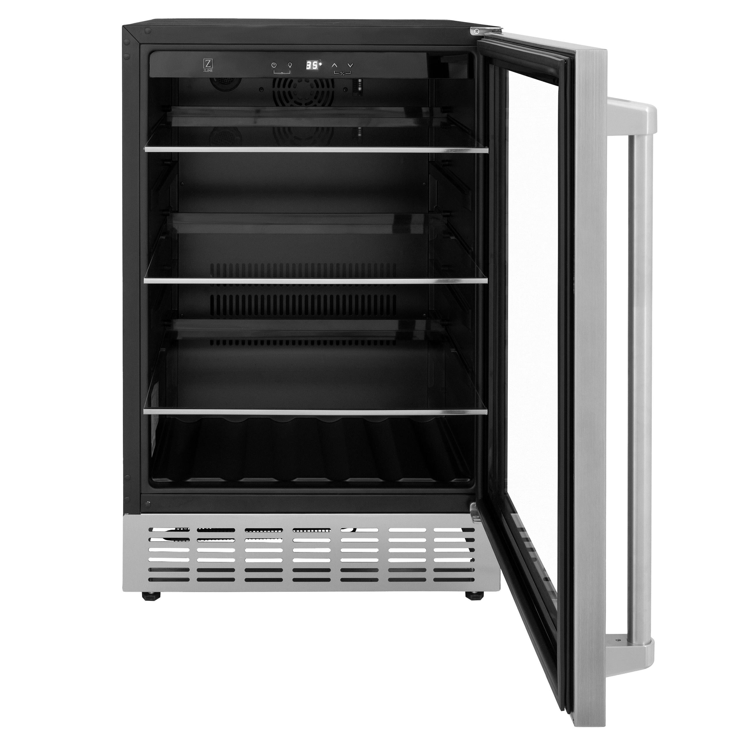 ZLINE 24" Monument 154 Can Beverage Fridge in Stainless Steel (RBV-US-24)