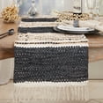 thumbnail image 3 of Saro Lifestyle Boho Leather Chindi Fringed Table Runner, 3 of 3