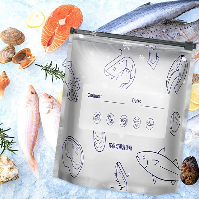 C Food Grade Aluminum Foil Sealing Storage Bags Large Ziplock Freezer Refrigerator Organizer Ten Piece Pack 26Cm X 29Cm For Food Preservation