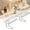 White, variant on 19.69 Inch No-Drill Over The Sink Shelf – U Shape Faucet Storage Rack for Bathroom, Toothbrushes, Cups, Cosmetics, Shampoos (Black/White)