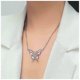thumbnail image 1 of Vintage Crystal Butterfly Necklace Rhinestone Enamel Butterfly Pendant Necklace Enamel Pink Butterfly Choker Necklace Cz Insect Necklace Jewelry for W, 1 of 4