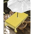 thumbnail image 3 of Yellow Geometric Outdoor Tablecloth with Umbrella Hole, White Greek Key Design Burlap Modern Art Waterproof Outdoor Table Cover, Patio Tablecloths for Party Picnic Camping, Rectangle 52"x70", 3 of 9