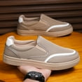 thumbnail image 6 of Mepaouo Mens Slip on Sneakers Canvas Loafers Shoes Comfortable Low Top Causal Dress Walking Flats Khaki 9.5, 6 of 8