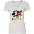 thumbnail image 3 of Inktastic That's My Awesome Grandson Out There with Trombone Women's V-Neck T-Shirt, 3 of 5