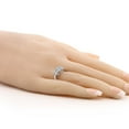 thumbnail image 4 of Gem Stone King 1.16 Cttw White Topaz Wedding Jewelry Bridal 3-Stone Ring for Women | 925 Sterling Silver | Gemstone Birthstone | Available in Size 5, 6, 7, 8, 9, 4 of 5