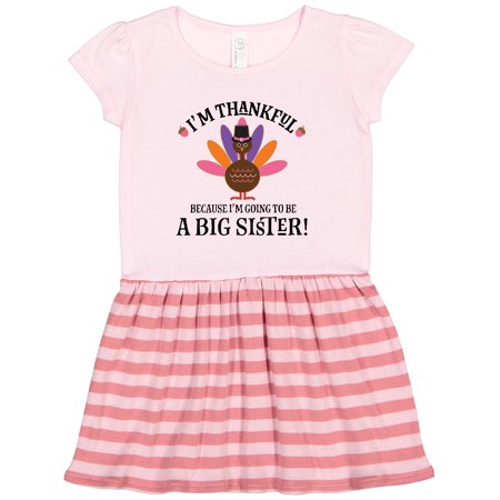 

Inktastic Big Sister Thanksgiving Announcement Gift Toddler Girl Dress