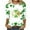 Green, variant on WREESH Womens St. Patrick's Day Shirt Fashion 3/4 Sleeves Blouses Shamrocks Printed Graphic Tees Crewneck T-Shirt Casual Loose Pullover Tops Green