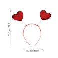 thumbnail image 3 of EeaseMX 3 diademas con forma de corazón para el día de San Valentín, para festivales y fiestas., 3 of 8