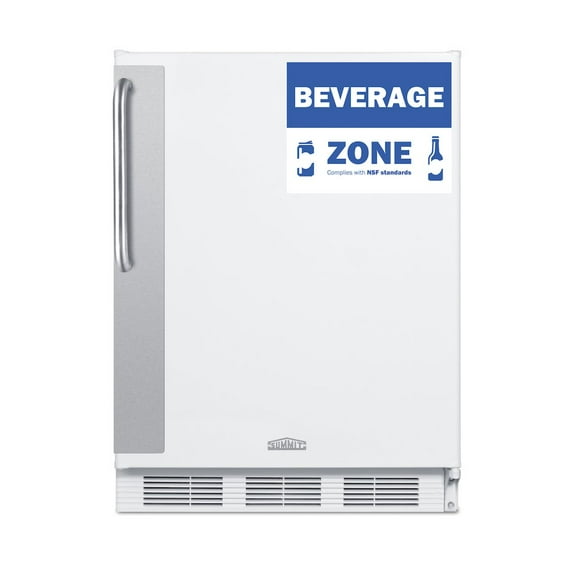 Commercial 5.5 cu.ft. beverage zone all-refrigerator with stainless steel handle