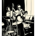 thumbnail image 3 of Ambesonne Jazz Music Duvet Cover Set, Band with Instruments, Queen, Charcoal Grey Champagne, 3 of 3