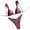 Purple, variant on Cheeky Womens Bikini Set Triangle High Cut Green Bandage Comfortable Padded Bikini Sets Women Swimsuits S