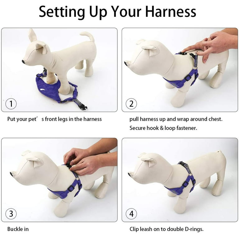 Dog Harness Reflective Adjustable Basic Nylon Step in Puppy Vest