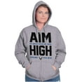 thumbnail image 3 of US Air Force Aim High USAF Logo Zip Up Hoodie Men's Women's Brisco Brands L, 3 of 6