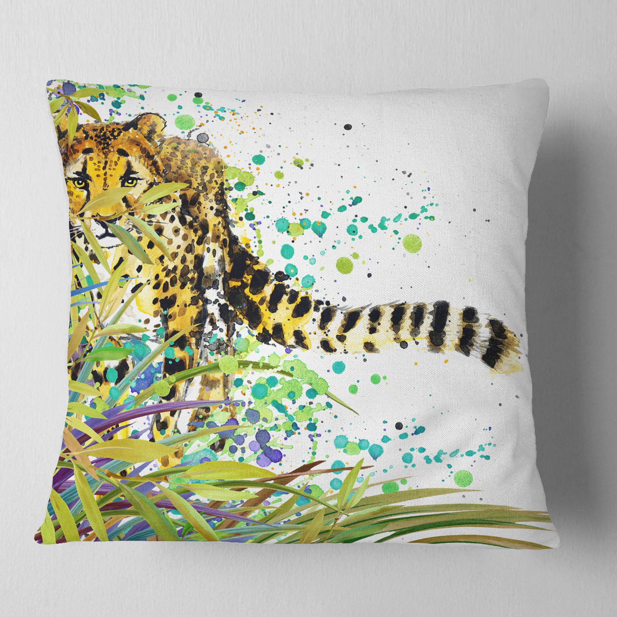 Designart The Predator Illustration Art - Animal Throw Pillow - 18x18