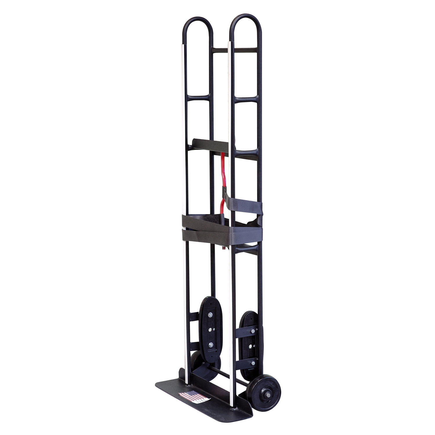 Milwaukee appliance hand truck with manual belt tightener