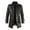 Coffee, variant on Men Mid-length Solid Artificial Leather Zipper Stand Collar Slim Jacket Coats