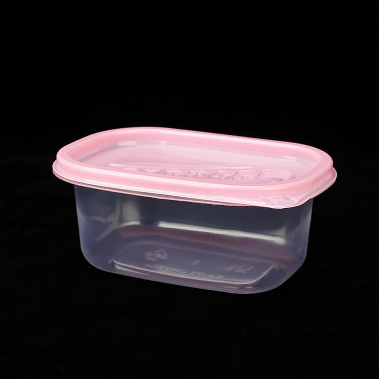 12pcs 350ml Small Plastic Crisper Round Food Container Kitchen Lunch Boxes  Sealed Bowl for Refrigerator (Random Color) 