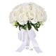 thumbnail image 2 of Ramo de Novia Blanco con Diamantes, Cinta de Rosas, Cinta de Boda, 2 of 7