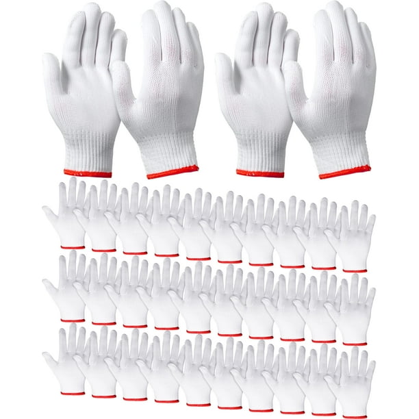 Guantes de trabajo SATINIOR, forros blancos de algodón, 36 pares, para hombre y mujer