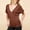 Brown, variant on Women's Short Sleeve Round Neck T-Shirt for Summer Casual Wear