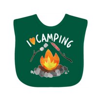 Inktastic I Love Camping- Campfire, Hot Dog, Marshmallows Boys or Girls Baby Bib