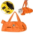 thumbnail image 2 of Cat Restraint Bag, Scratch-Resistant Nylon Cat Grooming Bag with Zipper & Paste Tape, Adjustable Multifunctional Cats Carry Bag for Administering Eye Drops, Ear Cleaner, Clipping Nails,Orange-L, 2 of 9
