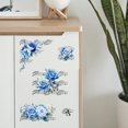 thumbnail image 4 of Rub on Transfer Sticker for Furniture Crafts Decor 6"x12" Blue Flowers and Music Notation 3Pcs Waterproof UV DTF Transfer for Lingerie Chests Drawer Dresser Glass Porcelain Wood Plastic Colorful, 4 of 9