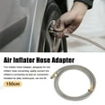 thumbnail image 2 of Stainless Steel 150cm Air Chuck Inflator Compressor Pump Extension Hose for Car Motorbike Quick Connect Release, 2 of 6