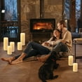 thumbnail image 3 of Flickering Flameless Candles with 3D Moving Flame, Last 1000+ Hours Battery Operated Candles with Timer, Ivory Real Wax Pillar Electric LED Candle for Wedding Christmas Party/3" x 5", 3 of 5