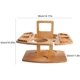 thumbnail image 2 of Mesa de picnic portátil, mesas de picnic de madera para vino al aire libre, bandeja para bocadillos y quesos con soporte para 2 copas de vino, mesa de bar de playa al aire libre con soporte, 2 of 8
