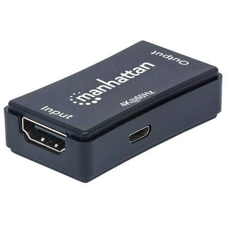 UPC: 0766623207621 | Manhattan Active 4K HDMI Repeater / Extender – Distances up to 131 ft.  Simple One-Piece Solution  Black