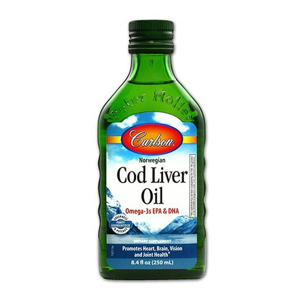 Carlson Labs Norwegian Cod Liver Oil Omega3 EPA & DHA, Natural Flavor