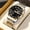 SG802 Men's Black with Gold Trim, variant on Men's watch, fully automatic quartz watch, non-mechanical watch, ultra-thin business simple waterproof casual calendar men's wristwatch