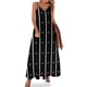 thumbnail image 1 of Vestido retro de lunares y rayas, vestido largo de club en blanco y negro, estilo callejero, vestidos largos bohemios para playa, ropa de primavera con cuello en V y talla grande, 1 of 7