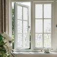 thumbnail image 4 of wqlpp-Frosted Window Privacy Film,Window Cling Privacy Film, Decorative Glass Static Cling Non-Adhesive Vinyl Removable for Home Office Cross Pattern,44.5x200cm, 4 of 4