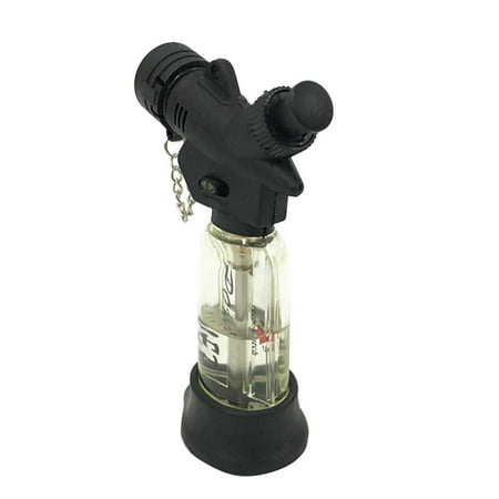 Outdoor Windproof Camping Cigar Cigarette Smoking Pipe Butane Torch Jet Lighter Safety Cap Transparent
