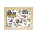 thumbnail image 1 of Autumn Colosseum Roma Italy Graffiti Desktop Photo Frame Picture Art Decoration Painting 6x8 inch, 1 of 3