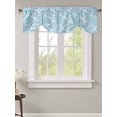 thumbnail image 2 of Tie Up Valance Curtain for Kitchen,Summer Blue Coral Rod Pocket Short Curtains Adjustable Tie-Up Shade Valances,Abstract Marine Plants Window Treatment for Bathroom Living Room Bedroom, 2 of 8