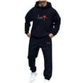 thumbnail image 2 of Yaoyar Valentine's Day Prints Track Suits Mens Sweatsuit 2 Piece Set Hoodies and Sweatpants Sets Trendy Jogging Workout Sweat Suits Athletic Tracksuit, 2 of 5