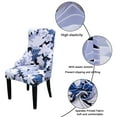 thumbnail image 4 of Super Stretch Armless Wingback Chair Slipcover,Sloping Armchair Cover Reusable Anti-Dust Removable Washable Printed Accent Chair Cover for Dining Room Kitchen Hotel-6 Pcs-I, 4 of 7