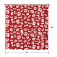 thumbnail image 5 of Red Christmas Santa Pattern Shower Curtain 72"x72" ,Bathroom Decorative Shower Curtains Set with 12 Hooks,Modern Waterproof Washable Shower Curtain, 5 of 6