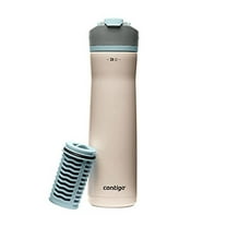 Contigo Clybourn Chill Stainless Steel FreeFlow Filter Water Bottle with AUTOSEAL, 24oz Salt