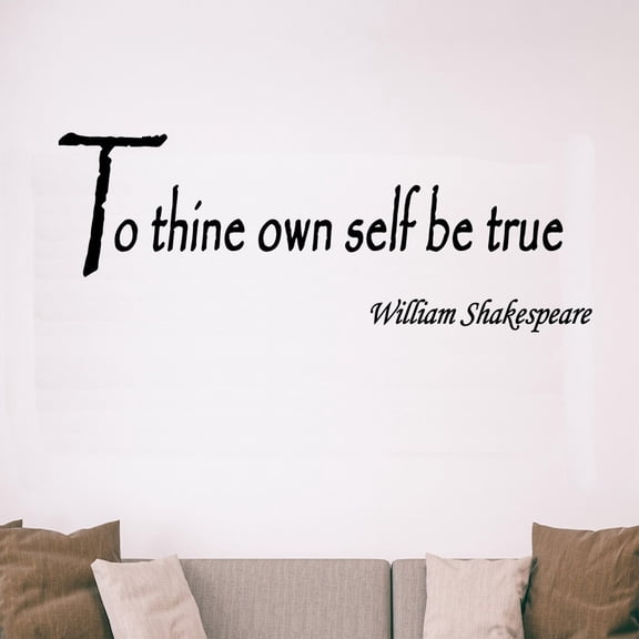 VWAQ To Thine Own Self Be True, Shakespeare Wall Quote Inspirational Vinyl Lettering Decal