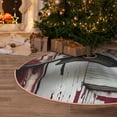 thumbnail image 5 of Xecao Rustic Door Handle Closeup Pattern Christmas Tree Skirt Round Xmas Tree Mat Base Cover for Holiday Home Decorations-36", 5 of 6